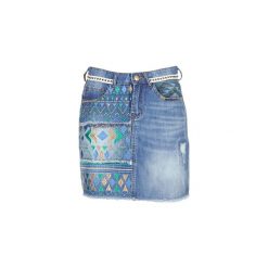 Spódnice krótkie Desigual RASSENIA. Niebieskie spódniczki damskie Desigual, bez wzorów, krótkie, mini. Za 263,40 zł.
