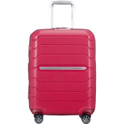 Walizka "Spinner" w kolorze czerwonym - 40 x 55 x 20 cm. Czerwone walizki Samsonite, bez wzorów, z materiału. W wyprzedaży za 386,95 zł.