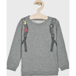 Name it - Bluza dziecięca 92-128 cm. Szare bluzy chłopięce Name it, z nadrukiem, z bawełny, bez rękawów, bez kaptura. W wyprzedaży za 49,90 zł.