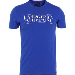 Emporio Armani LOGO Tshirt z nadrukiem dark blue. Szare koszulki polo marki Emporio Armani, l, z bawełny, z kapturem. Za 339,00 zł.