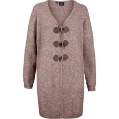 Długi sweter rozpinany bonprix brązowy. Pomarańczowe swetry damskie bonprix, bez wzorów, z długim rękawem, długie, bez kaptura. Za 44,99 zł.