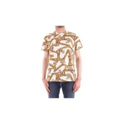 T-shirty z krótkim rękawem Versace Jeans B3GTB7R0S0503. Białe t-shirty męskie Versace Jeans, s, bez wzorów, z jeansu, bez kołnierzyka, krótkie. Za 601,41 zł.
