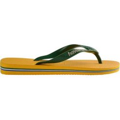 Havaianas - Japonki. Żółte klapki damskie marki Havaianas, z gumy, na płaskiej podeszwie. Za 99,90 zł.