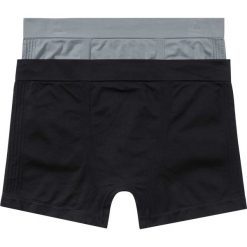 Bokserki bezszwowe (2 pary) bonprix czarno-szary. Szare bokserki męskie marki bonprix, bez wzorów. Za 17,98 zł.