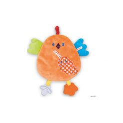 Kaloo Colors Activity Szmacianka-przytulanka Kurka z gryzakiem. Brązowe przytulanki i maskotki Kaloo. Za 56,00 zł.