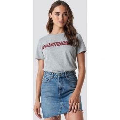 T-shirty damskie: NA-KD Trend T-shirt Rebel - Grey