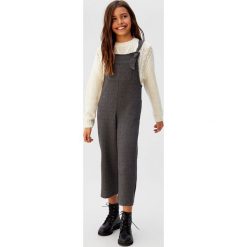 Mango Kids - Kombinezon dziecięcy Moni 110-164 mc. Szare kombinezony dziewczęce Mango Kids, bez wzorów, z elastanu, bez rękawów. W wyprzedaży za 69,90 zł.