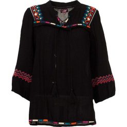 Tunika w kolorze czarnym. Czarne tuniki damskie Coline, na co dzień, s, bez wzorów, z wiskozy, ze stójką, bez rękawów. W wyprzedaży za 77,95 zł.