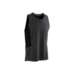 Koszulka bez rękawów Gym & Pilates 900 męska. Szare koszulki męskie DOMYOS, xl, z elastanu. Za 59,99 zł.