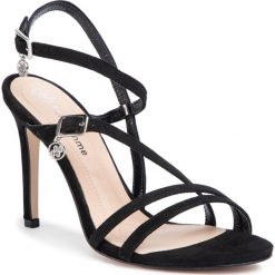 Sandały SOLO FEMME - 26483-58-020/000-07-00 Czarny. Czarne klapki damskie Solo Femme, bez wzorów, ze skóry, bez obcasa, na obcasie. Za 349,00 zł.