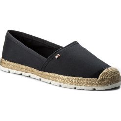 Espadryle TOMMY HILFIGER - Basic Sporty Flat Espadrille FW0FW02409 Midnight 403. Czarne espadryle damskie marki TOMMY HILFIGER, z materiału, z okrągłym noskiem, na obcasie. W wyprzedaży za 219,00 zł.