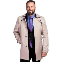 Płaszcz PIETRO 15-50LK. Brązowe płaszcze męskie Giacomo Conti, na lato, m, bez wzorów, z elastanu, eleganckie, bez kaptura. Za 299,00 zł.
