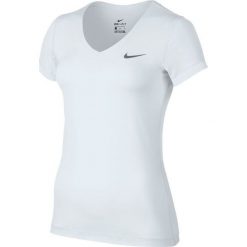 Nike Koszulka treningowa Damska Victory Base Layer V-Neck Top W Biała r. L - (824399-100). Czarne topy sportowe damskie marki Nike, xs, z bawełny. Za 89,60 zł.