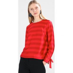 Bluzki asymetryczne: Banana Republic BUTTON BACK CREW BOLD STRIPE Bluzka red