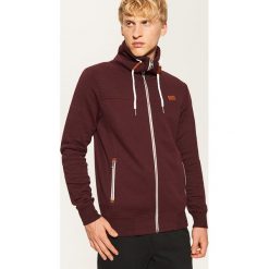 Bluza z wysokim kołnierzem - Bordowy. Czerwone bluzy męskie House, s, bez wzorów, bez kołnierzyka, bez rękawów, bez kaptura. Za 129,99 zł.