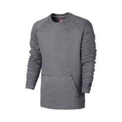 Nike M NSW TCH FLC CRW LS, 10 | INNE SPORTY NSW | MĘŻCZYZNA | TOP Z DŁUGIM RĘKAWEM | GRZEJNIK WĘGLA / CZARNY | L. Czarne koszulki męskie Nike, s, bez wzorów, z polaru, bez kołnierzyka, z długim rękawem, długie. W wyprzedaży za 428,68 zł.