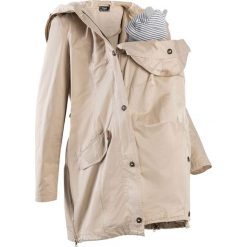 Parki damskie: Parka ciążowa z wstawką niemowlęcą bonprix cielisty