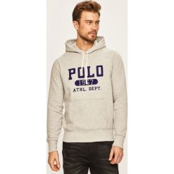 Polo Ralph Lauren - Bluza. Szare bluzy męskie Polo Ralph Lauren, s, z aplikacjami, z bawełny, z kapturem, bez rękawów, z kapturem. Za 689,90 zł.