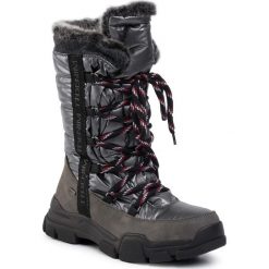 Śniegowce TOM TAILOR - 7995902 Coal. Szare kozaki damskie Tom Tailor, na zimę, ze skóry ekologicznej, bez obcasa, bez zapięcia. W wyprzedaży za 219,00 zł.