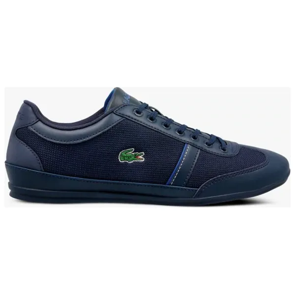 Lacoste Misano Sport 318 1 buty męskie, granatowy, rozmiar 40,5. Niebieskie buty sportowe męskie Lacoste, ze skóry, bez zapięcia. W wyprzedaży za 314,49 zł.