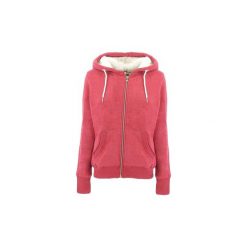 Bluzy Superdry OL LUXE SHERPA. Czerwone bluzy damskie Superdry, xl, bez wzorów, bez rękawów, bez kaptura. Za 316,28 zł.