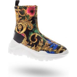 SNEAKERSY VERSACE JEANS COUTURE. Czarne sneakersy damskie Versace Jeans Couture, z jeansu. Za 580,30 zł.