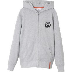 Bluza rozpinana bonprix jasnoszary melanż. Szare bluzy chłopięce bonprix, na lato, z nadrukiem, z dresówki, bez rękawów, bez kaptura. Za 42,99 zł.