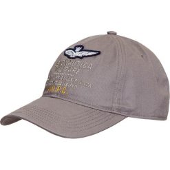 Czapka AERONAUTICA MILITARE. Zielone czapki męskie Aeronautica Militare, z aplikacjami, z bawełny. Za 190,00 zł.