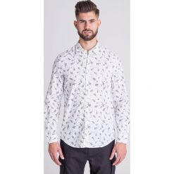 KOSZULA SLIM FIT DIESEL. Białe koszule męskie Diesel, xl, bez wzorów, z bawełny, z okrągłym kołnierzem, bez rękawów. Za 304,50 zł.