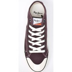Pepe Jeans - Tenisówki. Fioletowe trampki męskie Pepe Jeans, bez wzorów, z jeansu, na sznurówki. W wyprzedaży za 179,90 zł.