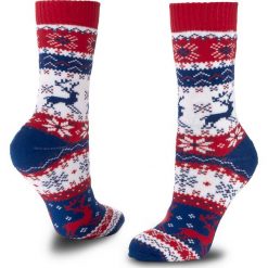Skarpetki męskie: Skarpety Wysokie Unisex MANY MORNINGS – Warm Rudolph Winter Kolorowy