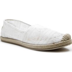 Tomsy damskie: Espadryle damskie tenisówki koronkowe tomsy białe N.E.W.S.