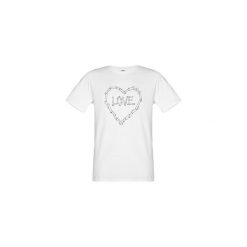 T-shirty męskie: T-SHIRT love. biały