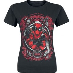 Deadpool Maximum Effort Koszulka damska czarny. Czarne t-shirty damskie marki Deadpool, xxl, z nadrukiem, z okrągłym kołnierzem. Za 74,90 zł.