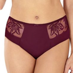 Figi klasyczne Winter Lily wysokie. Czerwone majtki damskie Rosme, z bawełny. Za 55,99 zł.