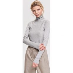 Sweter z golfem - Szary. Szare swetry damskie marki Reserved, s, bez wzorów, bez rękawów. Za 69,99 zł.