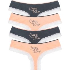 Figi: Figi brazylijskie (4 pary) bonprix niebiesko-brzoskwiniowy