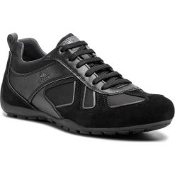 Sneakersy GEOX - U Ravex D U923FD 022BC C9999 Black. Czarne sneakersy męskie Geox, na co dzień, bez wzorów, ze skóry, klasyczne, bez zapięcia. W wyprzedaży za 219,00 zł.