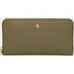 Lauren Ralph Lauren - Portfel skórzany. Zielone portfele damskie Lauren Ralph Lauren, bez wzorów, z poliesteru. Za 549,90 zł.