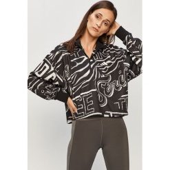 Adidas Performance - Bluza. Czarne bluzy damskie adidas Performance, s, bez wzorów, z poliesteru, z krótkim rękawem, krótkie, bez kaptura. Za 249,90 zł.