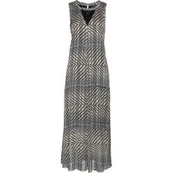Sukienka wieczorowa z nadrukiem bonprix czarny - szampan. Czarne sukienki koktajlowe marki bonprix, z aplikacjami. Za 129,99 zł.