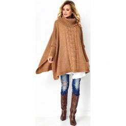 Sweter z golfem długi camelowy. Sukienki damskie s, z poliesteru. Za 179,99 zł.