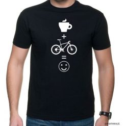 Koszulka T-SHIRT kawa mtb. Czarne koszulki męskie Pakamera, m, z nadrukiem, bez kołnierzyka, bez rękawów. Za 70,00 zł.