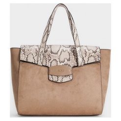 Parfois - Torebka. Szare torebki klasyczne damskie Parfois, w paski, z poliesteru, casualowe, na ramię, średnie, bez dodatków. Za 139,90 zł.