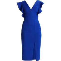 Sukienki hiszpanki: WAL G. V NECK FRILL SLEEVE MIDI Sukienka etui dark cobalt blue