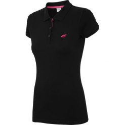 Koszulka polo damska TSD017 - czarny - 4F. Czarne bluzki sportowe damskie marki 4f, na lato, l, z bawełny. Za 54,99 zł.