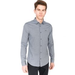 Armani Exchange Koszula Szary. Szare koszule męskie Armani Exchange, l, bez wzorów, z elastanu, bez kołnierzyka, z długim rękawem. Za 430,95 zł.