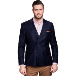 Marynarka LUCO MAGS000070. Pomarańczowe marynarki męskie Giacomo Conti, m, bez wzorów, z wełny, eleganckie. Za 599,00 zł.