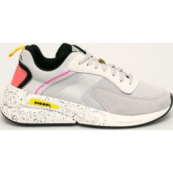 Diesel - Buty. Szare buty sportowe damskie Diesel, bez wzorów, z gumy, sportowe. W wyprzedaży za 579,90 zł.