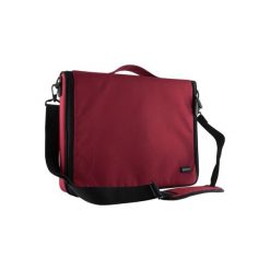 Torino Wiśniowo-czarny Torba MODECOM. Czarne torby na laptopa marki Modecom, w paski, z nylonu. Za 37,99 zł.